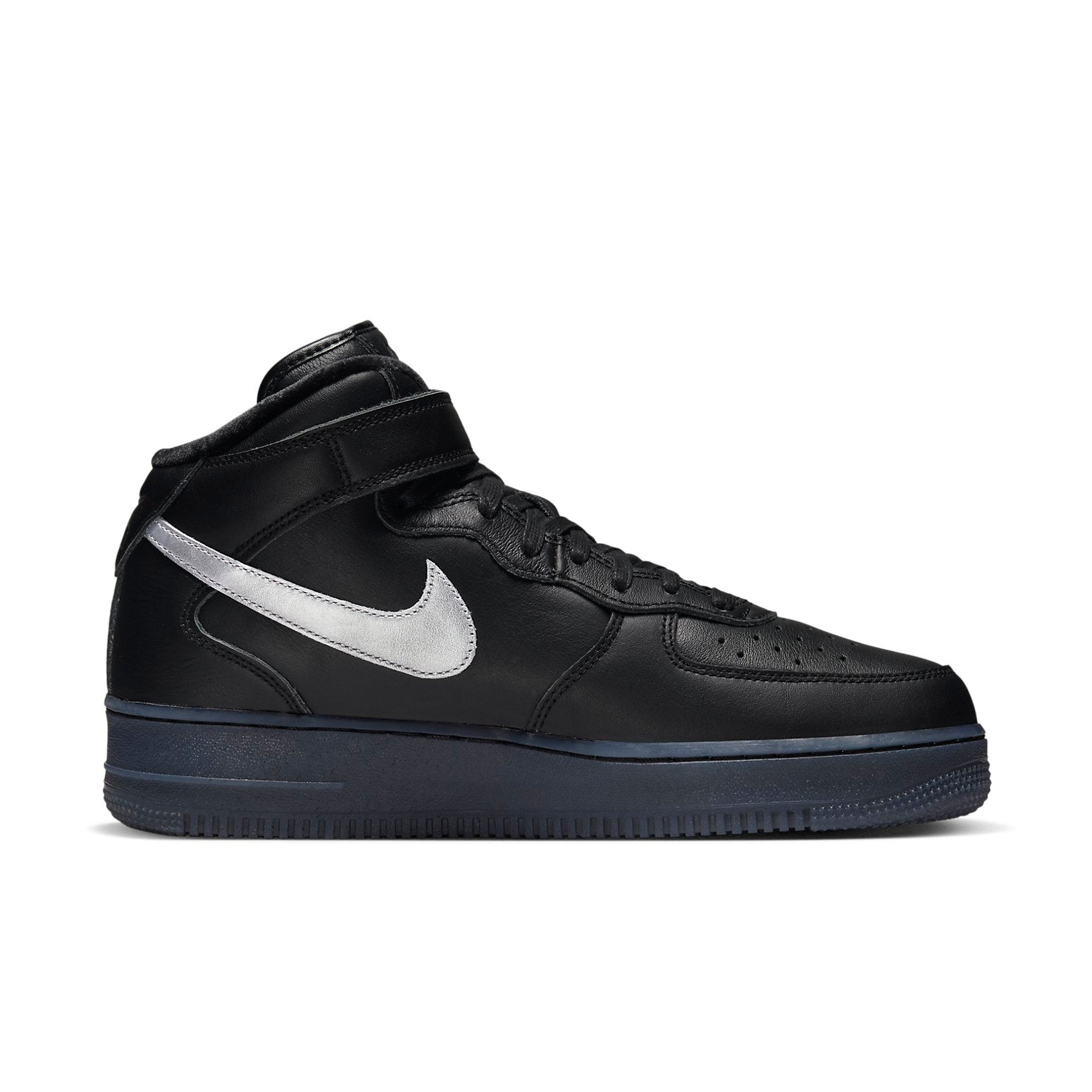 Nike Air Force 1 Mid Premium 'Black Metallic Silver'