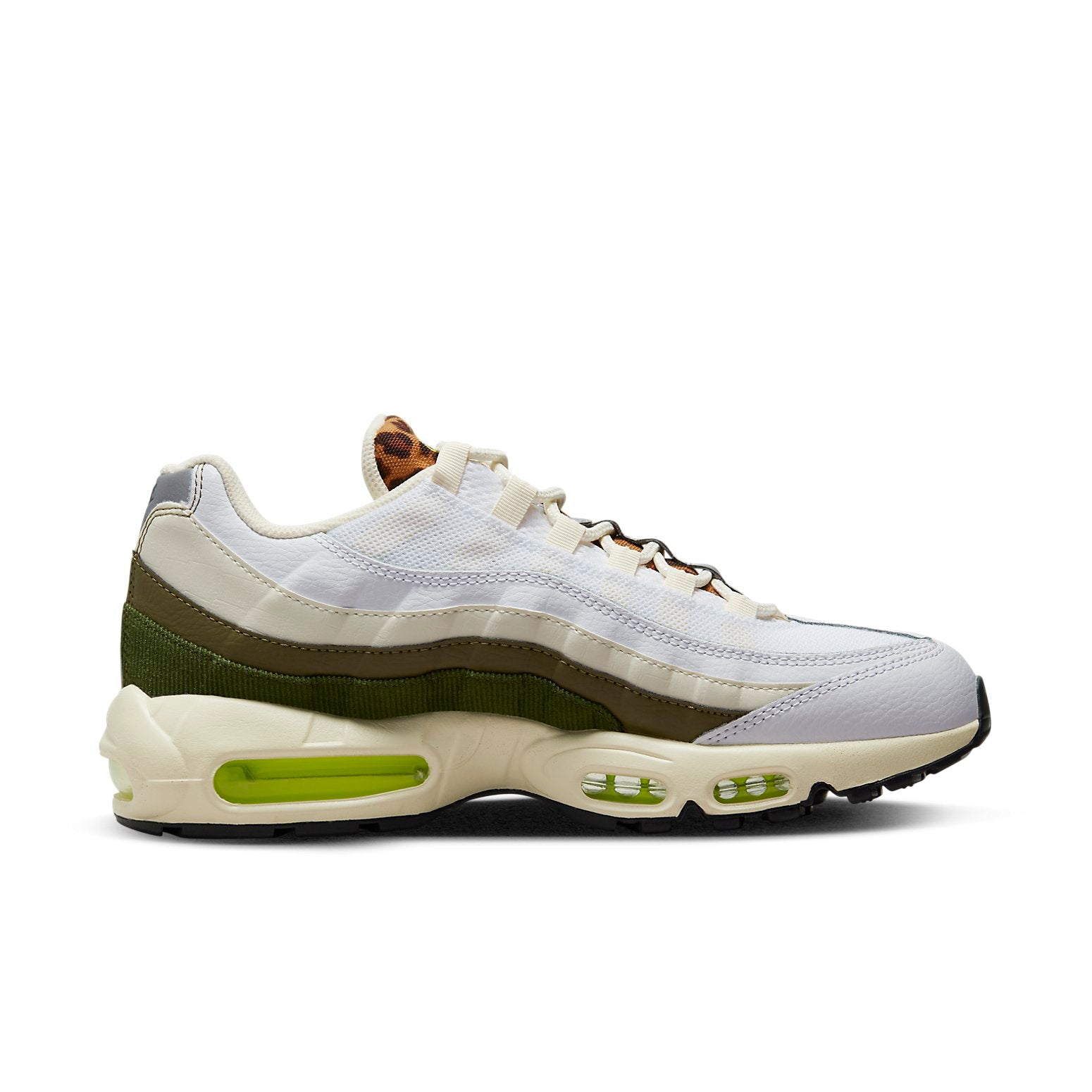 Nike Air Max 95 Leopard Tongue Low Tops Retro White Green