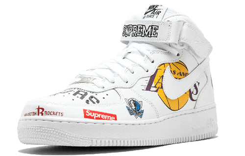 Nike Supreme x NBA x Air Force 1 Mid 07 'White'