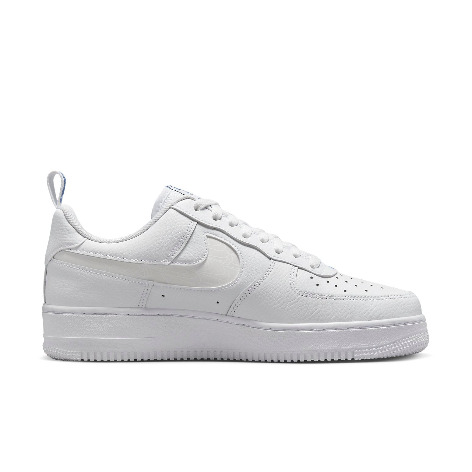 Nike Air Force 1 Low Cut Out 'Reflective Swoosh White Blue'