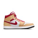 Air Jordan 1 Mid 'Light Curry Cardinal Red'