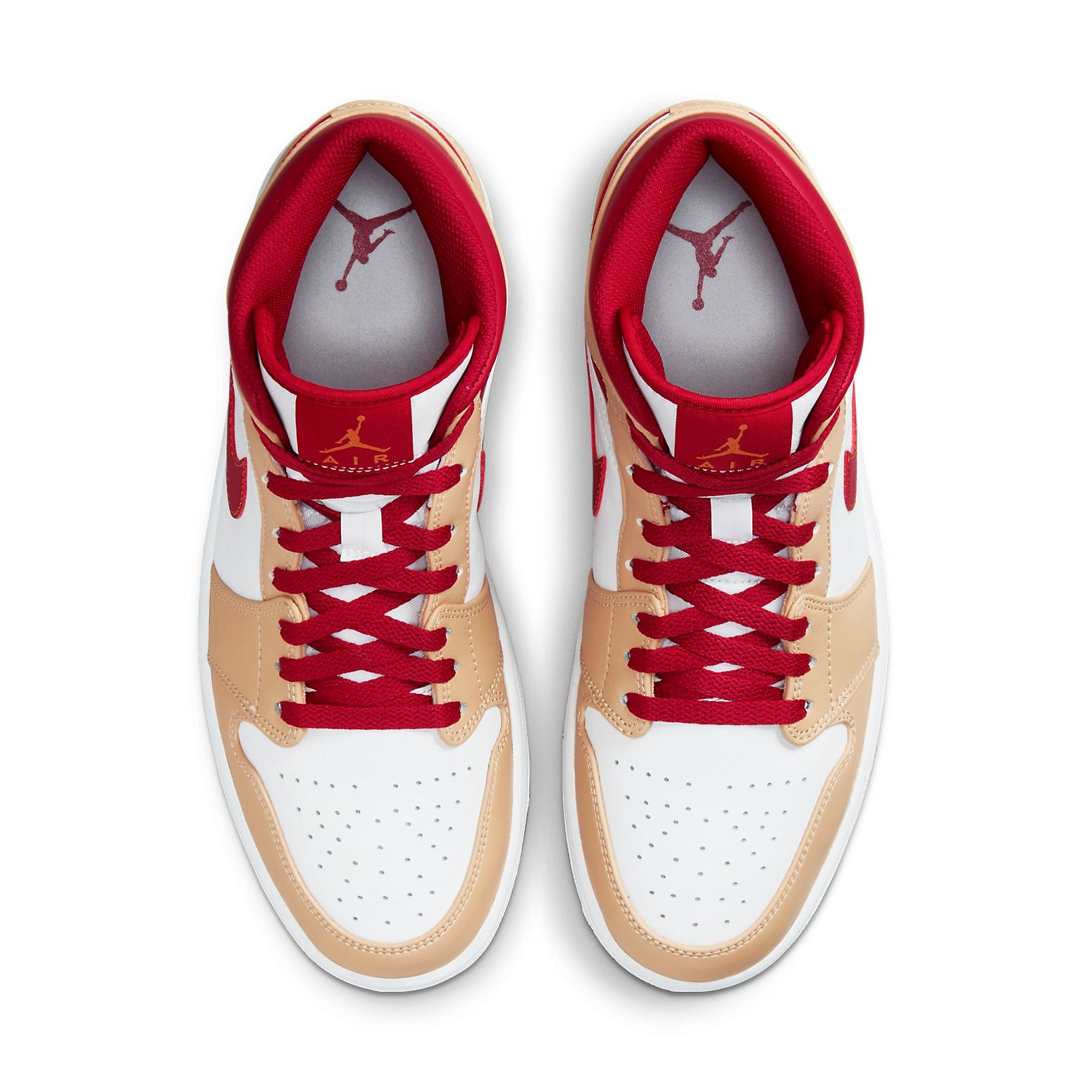 Air Jordan 1 Mid 'Light Curry Cardinal Red'