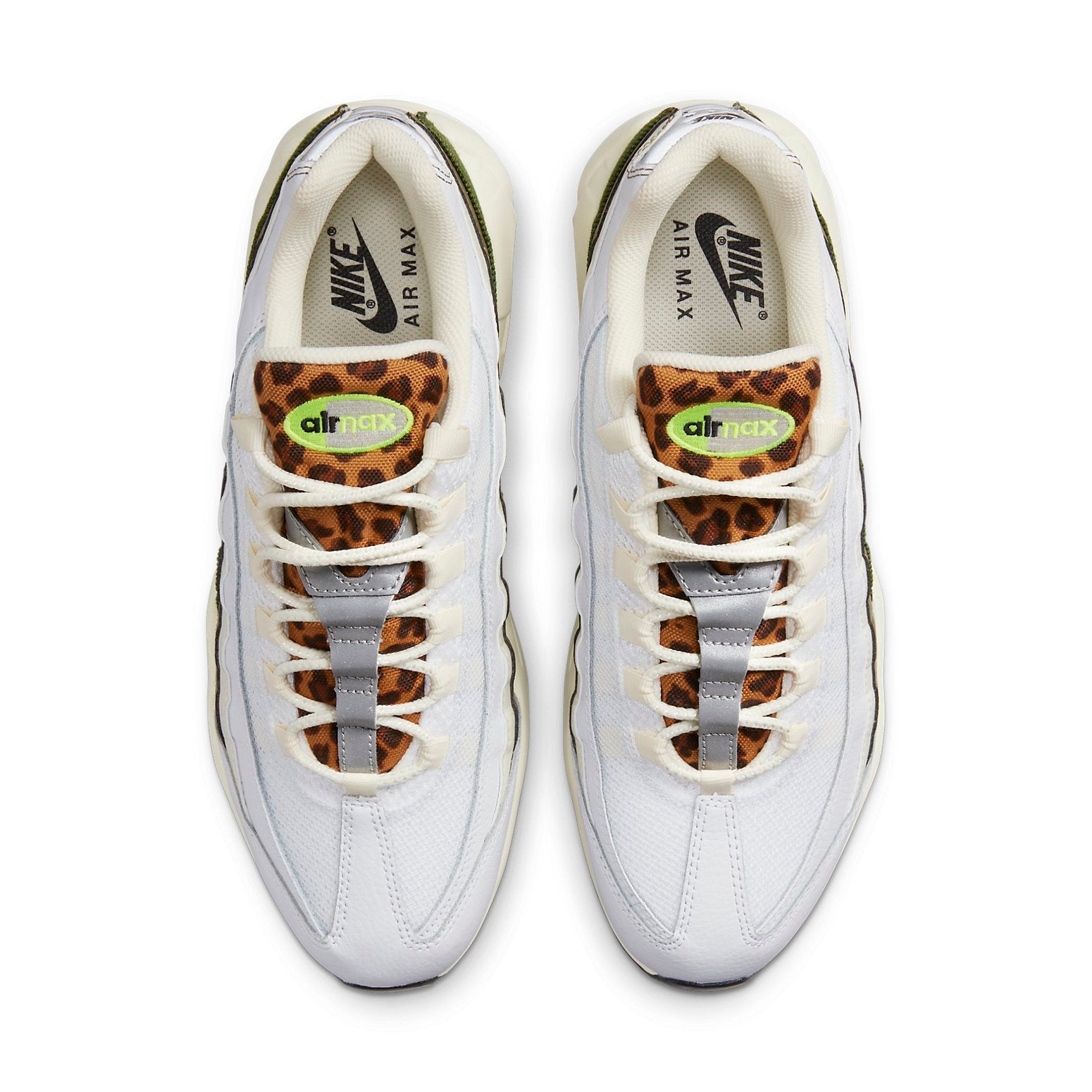 Nike Air Max 95 Leopard Tongue Low Tops Retro White Green