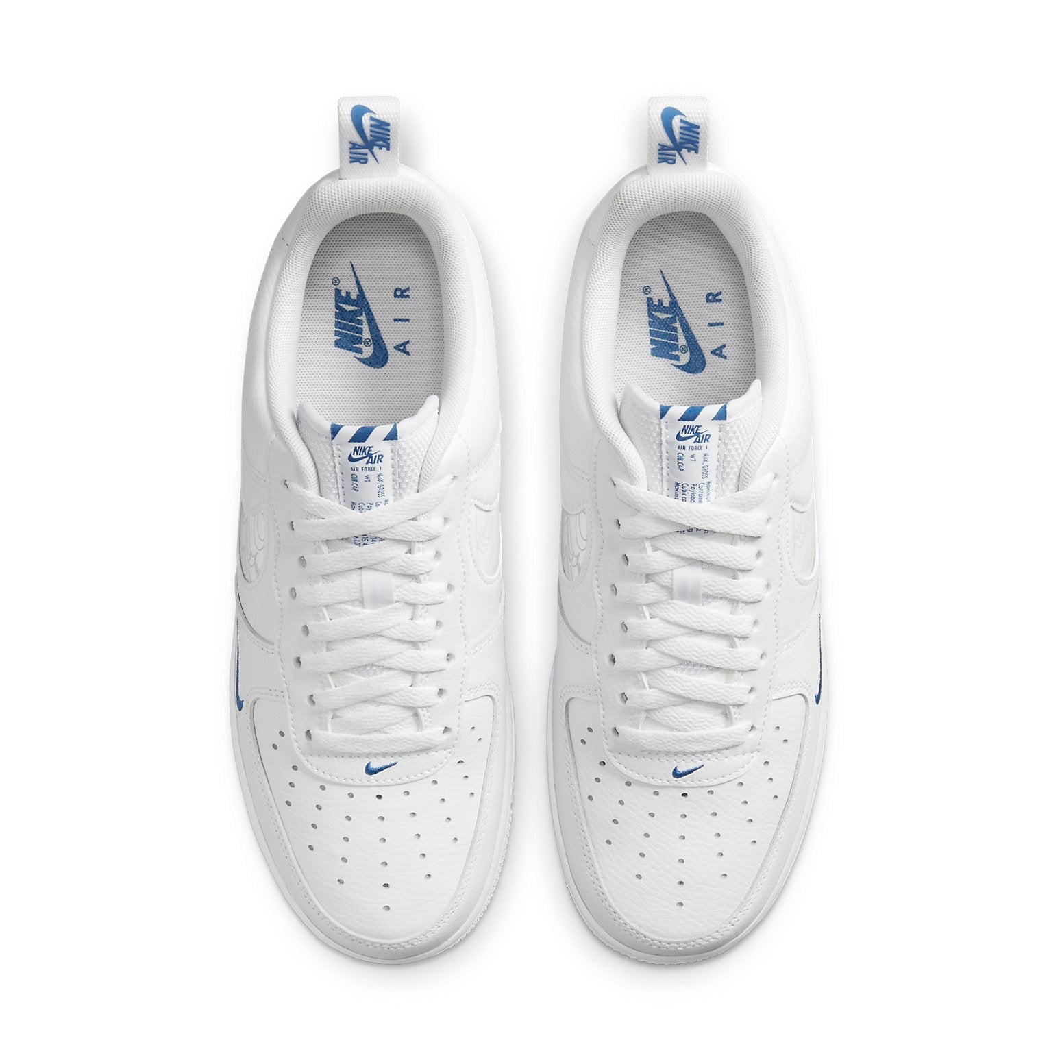 Nike Air Force 1 Low Cut Out 'Reflective Swoosh White Blue'