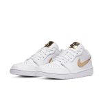 Air Jordan 1 Retro Low 'White Metallic Gold'