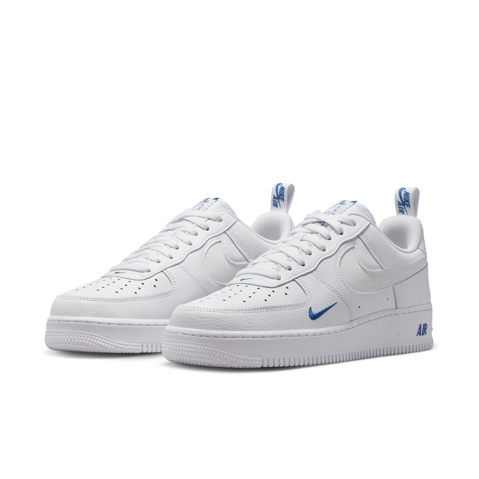 Nike Air Force 1 Low Cut Out 'Reflective Swoosh White Blue'