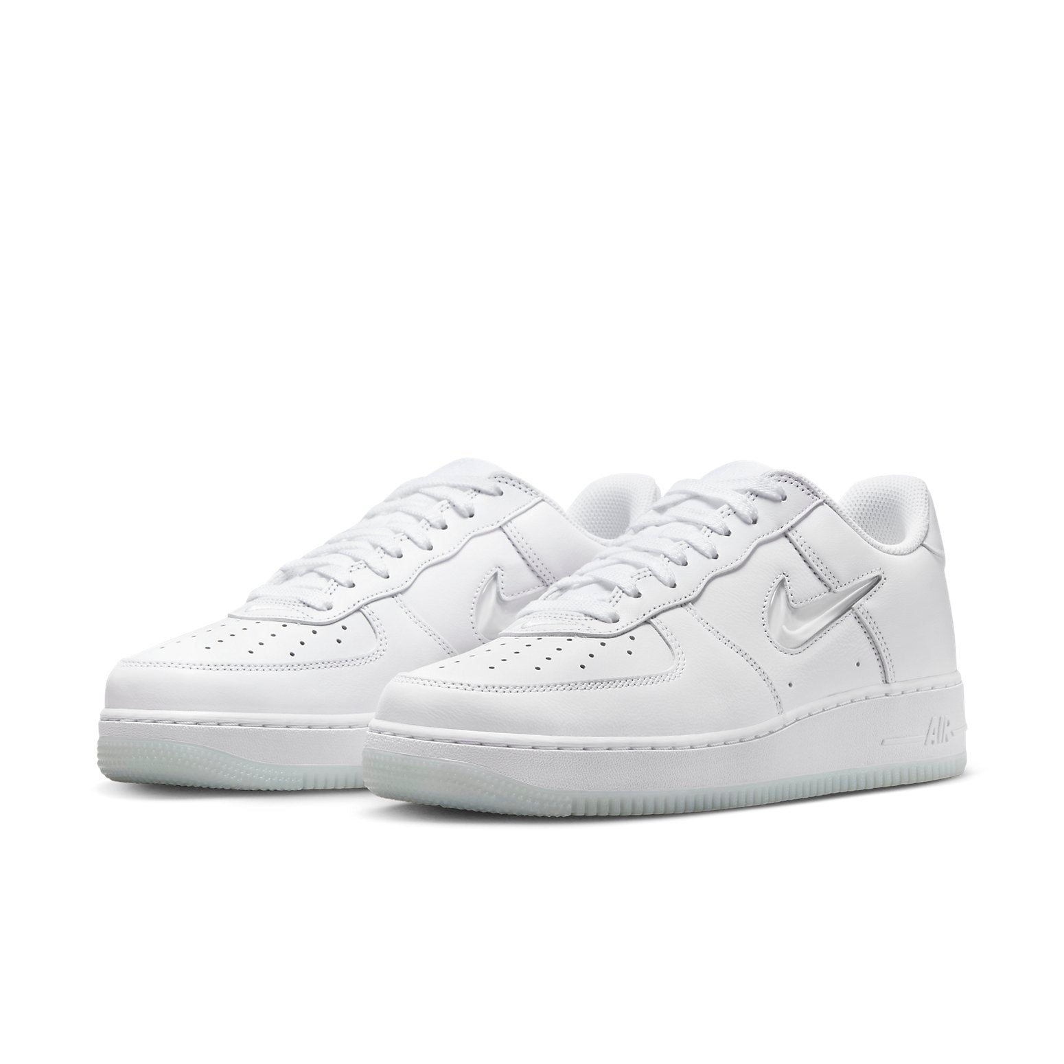 Nike Air Force 1 Low 07 Retro 'Color of the Month Jewel Swoosh Triple White'