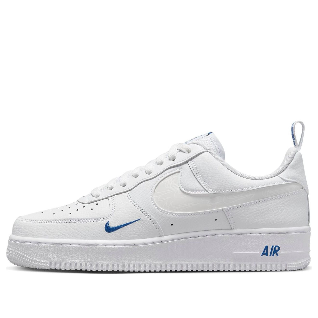 Nike Air Force 1 Low Cut Out 'Reflective Swoosh White Blue'