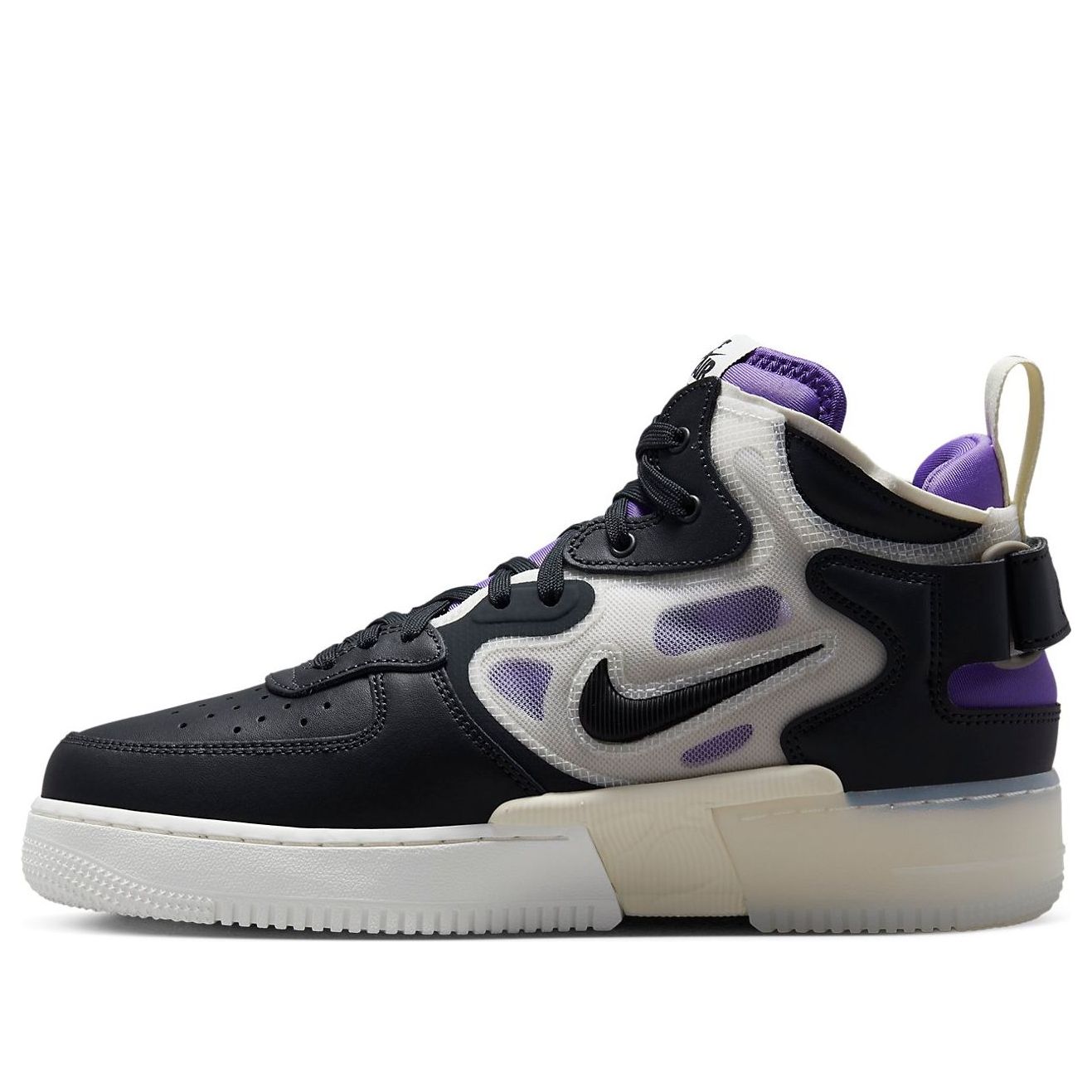 Nike Air Force 1 Mid React 'Off Noir Action Grape'