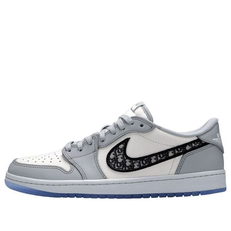 🔥Dior x Air Jordan 1 Low 'White Grey'