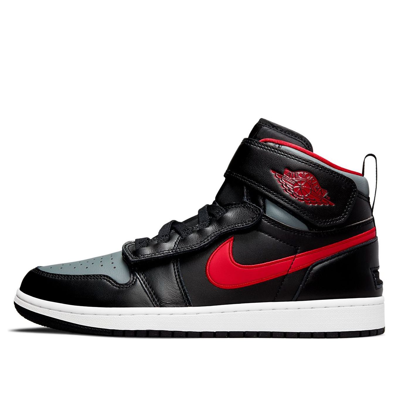 Air Jordan 1 High FlyEase 'Smoke Grey Gym Red'